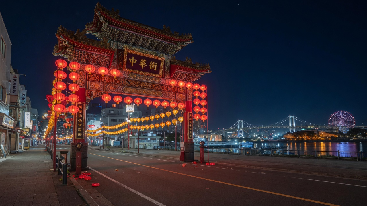 Kannai, Yokohama at night